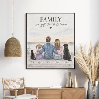 Poster La famille est un cadeau qui dure pour toujours |