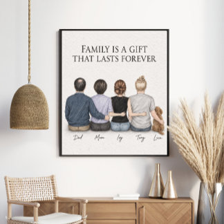 Poster La famille est un cadeau qui dure pour toujours |
