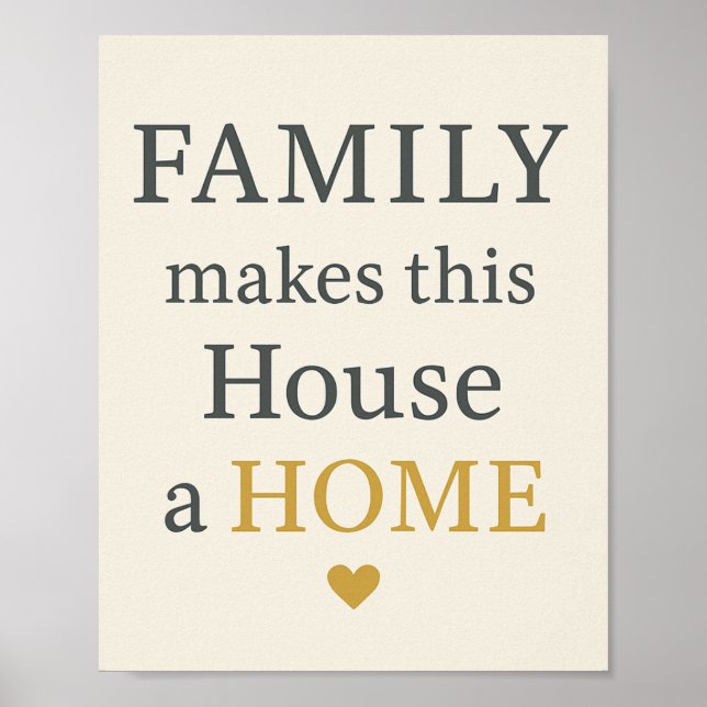 Poster La famille fait de cette maison une maison (Devant)