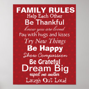 Poster La FAMILLE ORDONNE, inspiration pour une famille