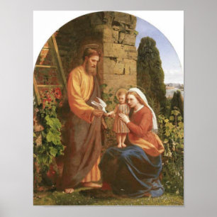 Poster La famille sainte, Jésus & mère Marie & st. Josef