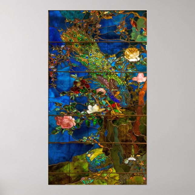 Poster La Farge - Peacocks (Devant)