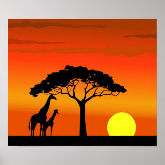 Poster La faune afrika