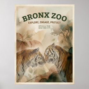 Poster La faune du zoo du Bronx à New York