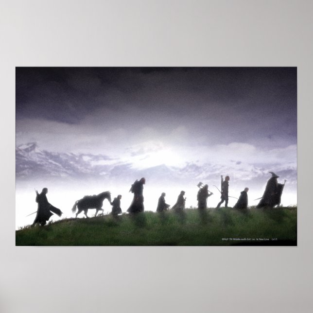 Poster La Fellowship of the Ring (Devant)