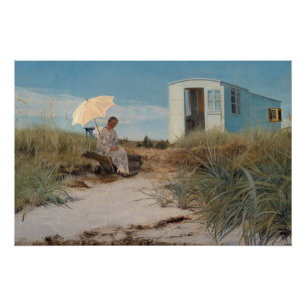 Poster La femme de l'artiste avec la caravane familiale  