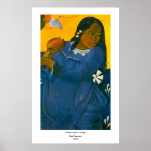 Poster La femme de Paul Gauguin avec un mangue (1892)
