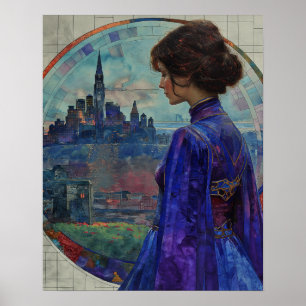 Poster La femme en bleu