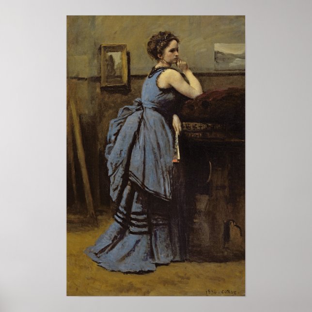 Poster La femme en bleu, 1874 (Devant)