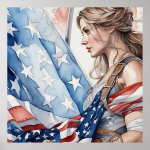 Poster La femme patriotique