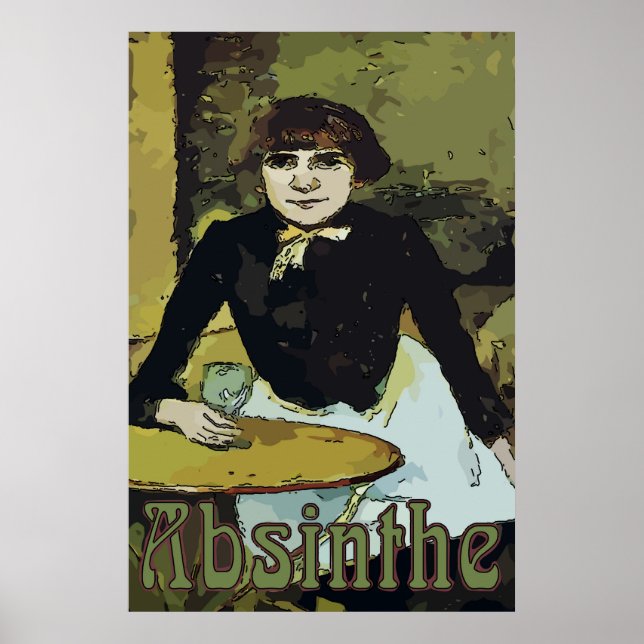 Poster La femme vintage Absinthe (Devant)