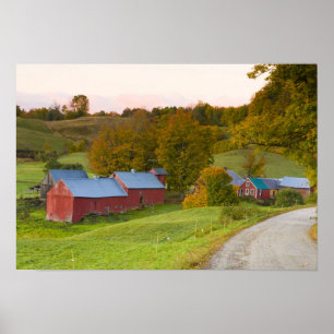 Poster La ferme de Jenne dans Woodstock, Vermont. Chute