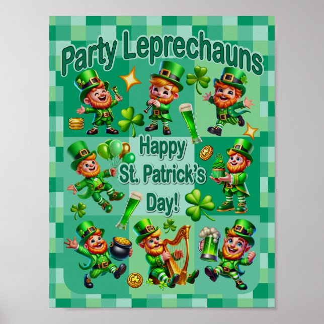 Poster La fête de la Saint-Patrick Adorables "Lutins de f (Devant)
