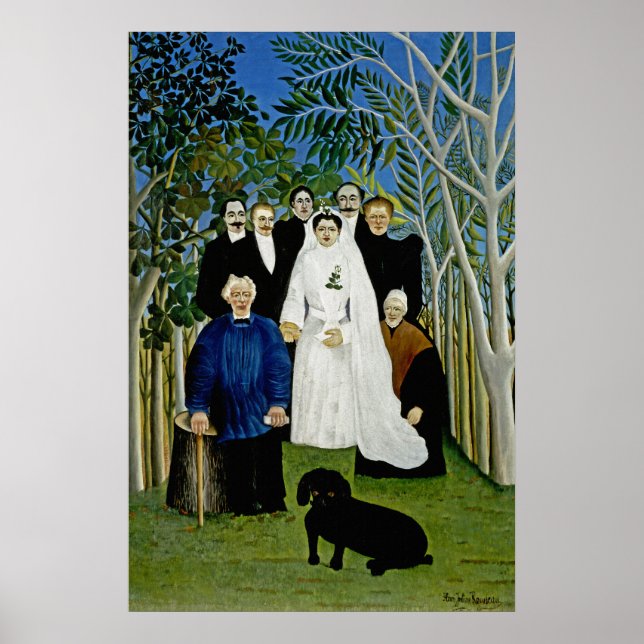 Poster La fête du mariage par Henri Rousseau (Devant)