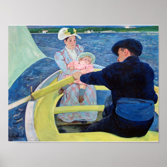 Poster La fête nautique, Mary Cassatt (Devant)