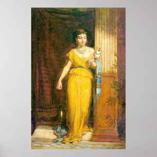 Poster La Fileuse, par John William Waterhouse, 1874