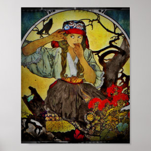 Poster La fille avec Raven Moravian professeur chorale