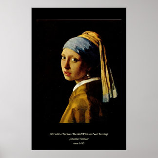 Poster La fille avec un Turban / la fille avec l'oreille