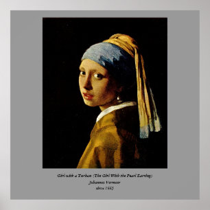 Poster La fille avec un Turban / la fille avec l'oreille