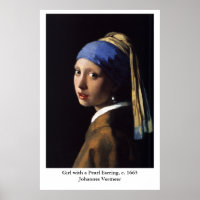 La fille de Johannes Vermeer avec une oreille perl