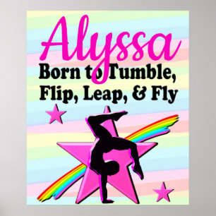 POSTER LA FILLE DE LA REINE DE TUMBLING GYMNASTICS