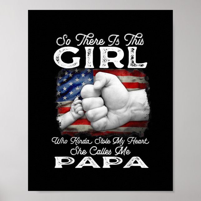 Poster La Fille Qui A Volé Mon Coeur Elle M'Appelle Papa (Devant)