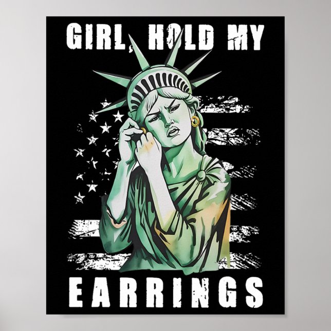 Poster La Fille Tenir Mon Oreille Mode De Combat Statue D (Devant)