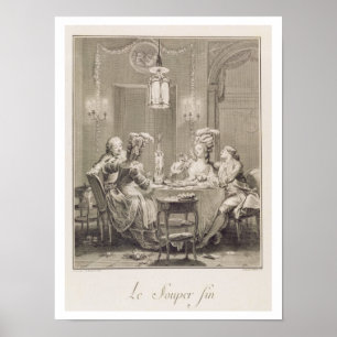 Poster La Fine Supper, 1781, gravée par I.S. Helman (17