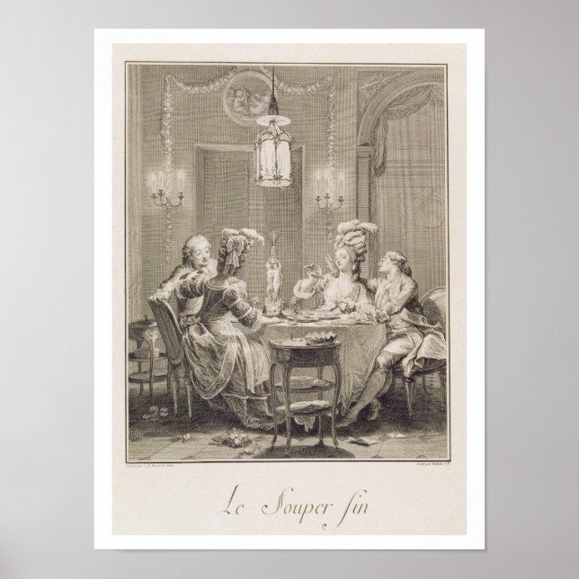 Poster La Fine Supper, 1781, gravée par I.S. Helman (17 (Devant)