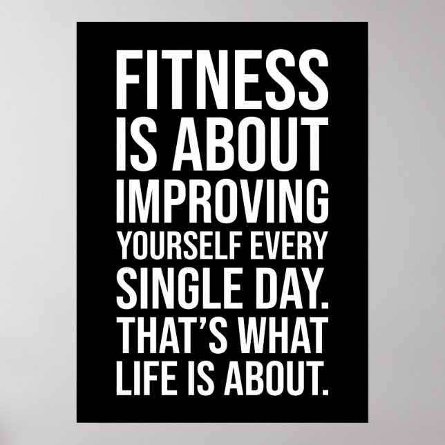 Poster La Fitness, C'Est S'Améliorer Chaque Jour (Devant)