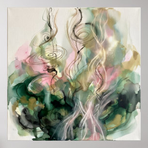 Poster La Flamme Verte de l'Art Mural de l'Esprit du Cœur