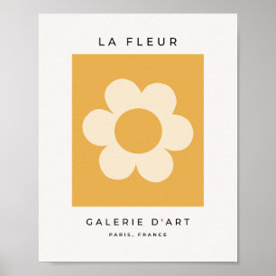 Poster La Fleur 07 Fleur Jaune Retro Florale