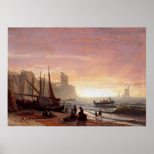 Poster La flotte de pêche d'Albert Bierstadt