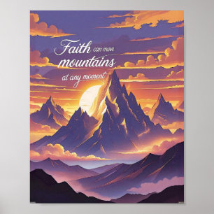 Poster La foi peut déplacer des montagnes – Inspiration a