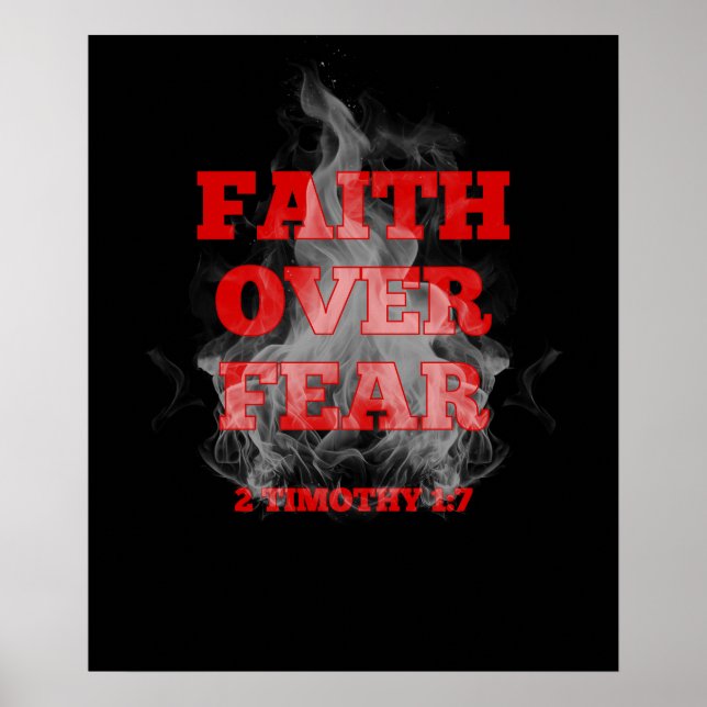 Poster La foi sur la peur - 2 Timothée 1:7 (Devant)
