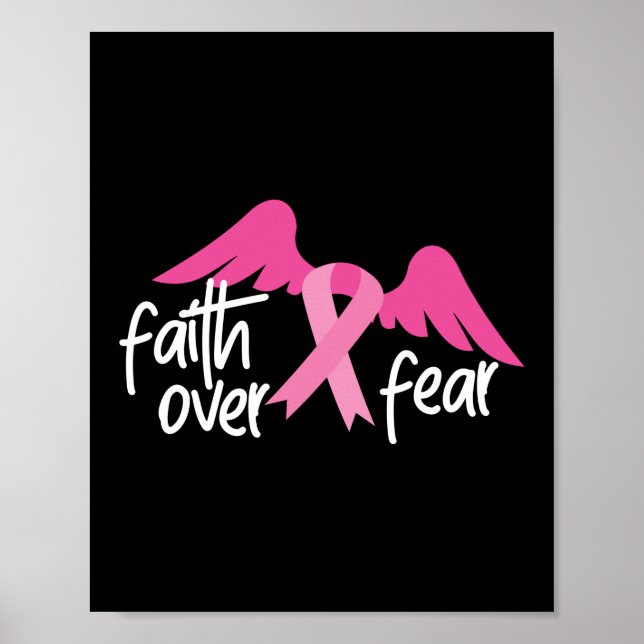 Poster La foi sur la peur Cancer du sein Sensibilisation  (Devant)
