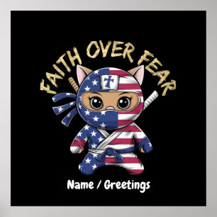 Poster La foi sur la peur Inspiration chrétienne Customis