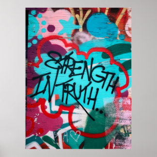 Poster La force dans la vérité graffiti