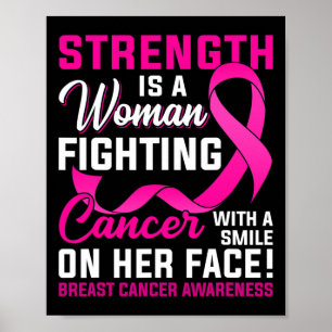 Poster La Force Est Une Femme Qui Lutte Contre Le Cancer 