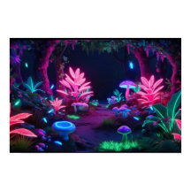 La forêt de Lumina : Lueurs néon chuchotantes