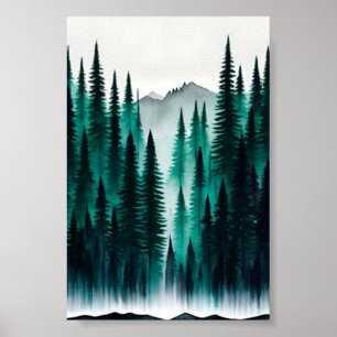 Poster La forêt de pins