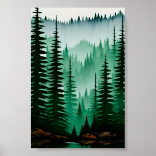 Poster La forêt de pins