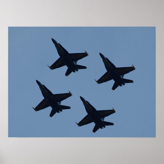 Poster La Formation Diamante Des Blue Angels. (Devant)