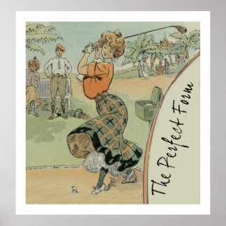 Poster La Forme Parfaite de la femme Golfer