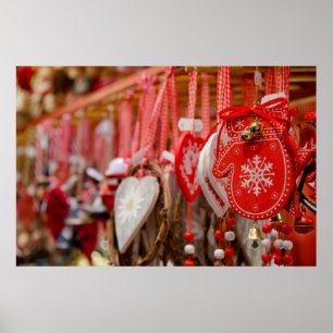 Poster La France, Alsace, Colmar. Marché de Noël