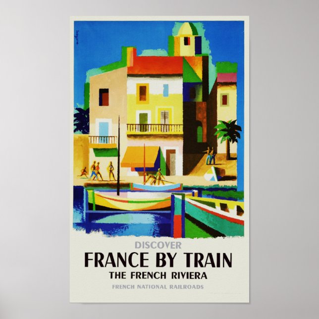 Poster La France par le Vintage voyage du train (Devant)