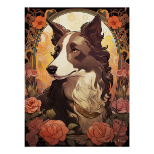 Poster La frontière Collie Dog 002 - Natalia Mucha