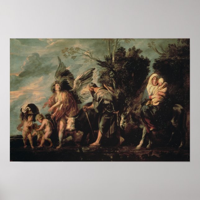 Poster La fuite en Egypte, XVIIe siècle (Devant)