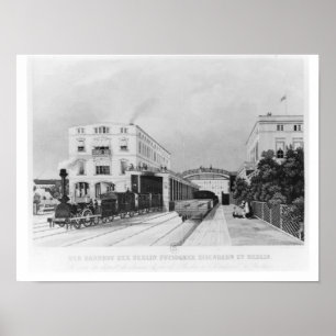 Poster La gare du train Berlin-Potsdam
