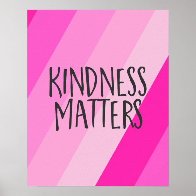 Poster La gentillesse, Feminine moderne rose (Devant)